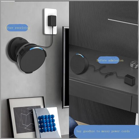 AdteMp متوافق مع حامل Echo Pop، Echo Pop المثبت على الحائط مع إدارة الكابلات المتكاملة، حامل حامل Echo Pop، رف ملحقات مكبر الصوت (أبيض) in Kuwait