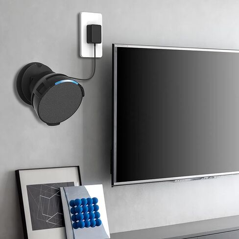 AdteMp متوافق مع حامل Echo Pop، Echo Pop المثبت على الحائط مع إدارة الكابلات المتكاملة، حامل حامل Echo Pop، رف ملحقات مكبر الصوت (أبيض) in Kuwait