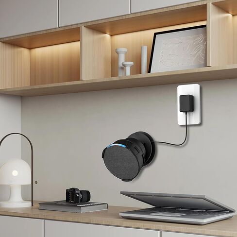 AdteMp متوافق مع حامل Echo Pop، Echo Pop المثبت على الحائط مع إدارة الكابلات المتكاملة، حامل حامل Echo Pop، رف ملحقات مكبر الصوت (أبيض) in Kuwait