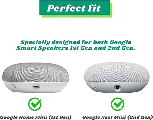 Sintron Outlet Wall Mount Holder for Google Nest Mini and Google Home Mini, A Space-Saving Accessories with Cord Management for Google Smart Speakers 1st Gen. and 2nd Gen., No Messy Wires or Screws. in Kuwait