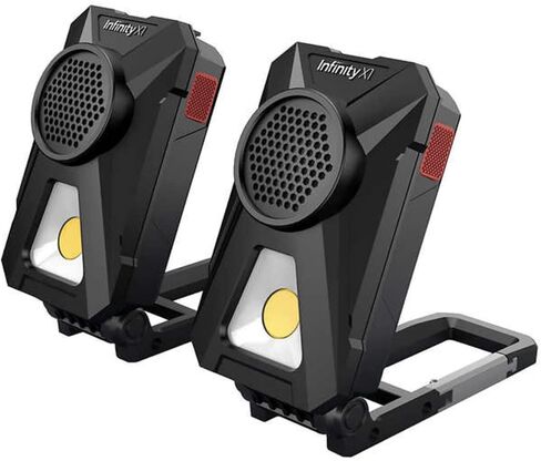 Infinity X1 Stereo, Wireless, Rechargeable 700 Lumens Worklight with Bluetooth Speakers 2-Pack in Saudi Arabia