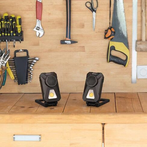 Infinity X1 Stereo, Wireless, Rechargeable 700 Lumens Worklight with Bluetooth Speakers 2-Pack in Saudi Arabia