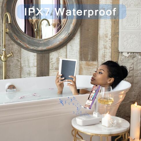 comiso IPX7 Waterproof Cell Phone Stand with Wireless Bluetooth Speaker,Anti-Slip Design Shower Phone Speaker with HD Stereo Sound, Compatible for Any Smartphones/Tablet, Unique Ideal Gifts in Kuwait