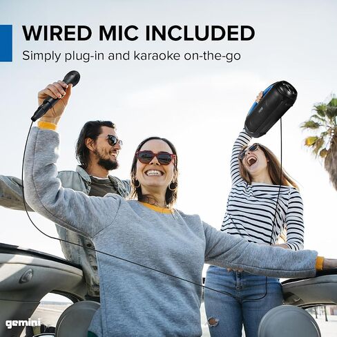 Gemini Sound GGO-230L 50W مكبر صوت بلوتوث Boombox: مكبر صوت لاسلكي محمول IPX5 مقاوم للماء مع راديو FM وإضاءة LED للحفلات وبنك الطاقة وبطارية قابلة للشحن طويلة الأمد in Saudi Arabia