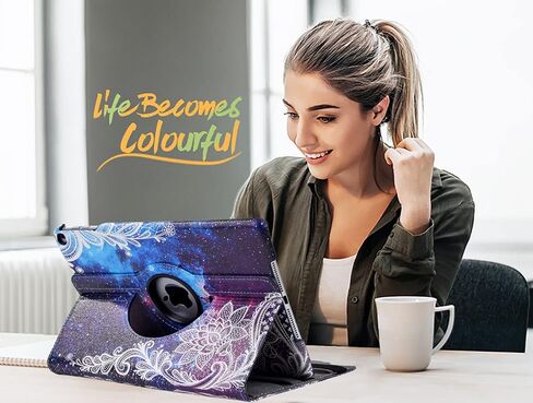 Rotating Case for iPad 9.7 Inch 2018 2017 / iPad Air 2 Case - 360 Degree Rotating Stand Protective Cover with Auto Sleep Wake for iPad 9.7 inch (6th Gen, 5th Gen) / iPad Air 2/ iPad Air (Black) in Kuwait