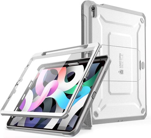 حافظة سلسلة SUPCASE Unicorn Beetle Pro مصممة لجهاز iPad Air 5 (2022) / iPad Air 4 (2020) مقاس 10.9 بوصة، مع حامل قلم رصاص وواقي شاشة مدمج لكامل الجسم وشديد التحمل (أسود) in Saudi Arabia