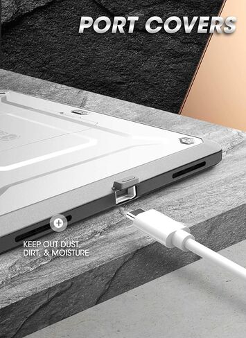 حافظة سلسلة SUPCASE Unicorn Beetle Pro مصممة لجهاز iPad Air 5 (2022) / iPad Air 4 (2020) مقاس 10.9 بوصة، مع حامل قلم رصاص وواقي شاشة مدمج لكامل الجسم وشديد التحمل (أسود) in Saudi Arabia