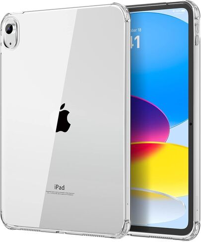 حافظة MoKo الشفافة تناسب جهاز iPad 10.9 2022، حافظة iPad الجيل العاشر الشفافة، خفيفة الوزن وناعمة من مادة TPU، غطاء حماية فائق الوضوح مضاد للخدش، مقاوم للصدمات، شفاف in Kuwait