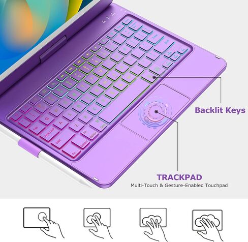 CC Store for iPad 9th 8th 7th Generation Case with Keyboard 10.2 Inch in Kuwait