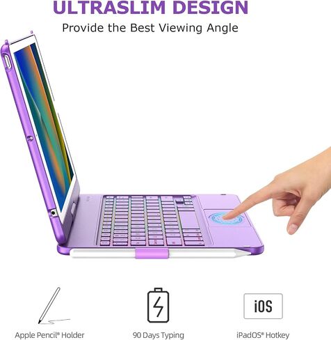 CC Store for iPad 9th 8th 7th Generation Case with Keyboard 10.2 Inch in Kuwait