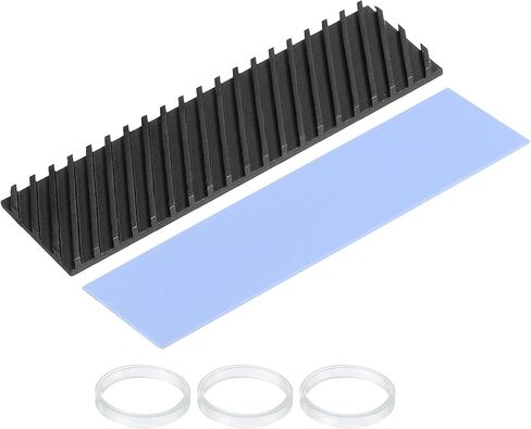 MECCANIXITY Copper Heatsink Coated Graphene 70x20x2mm with Thermal Pad and Rubber Ring for M.2 SSD PC, Laptop Cooler 1 Set in Kuwait