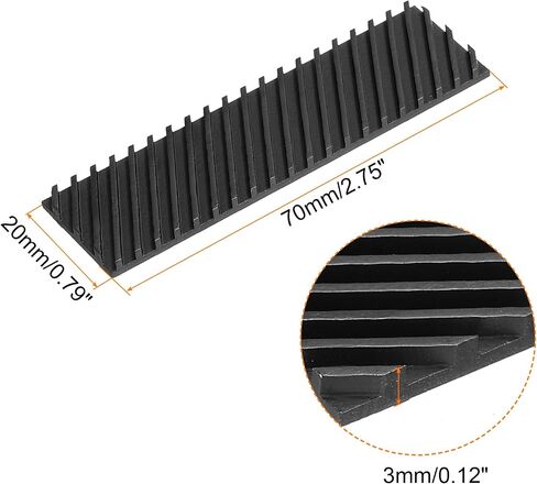 MECCANIXITY Copper Heatsink Coated Graphene 70x20x2mm with Thermal Pad and Rubber Ring for M.2 SSD PC, Laptop Cooler 1 Set in Kuwait