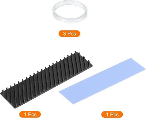 MECCANIXITY Copper Heatsink Coated Graphene 70x20x2mm with Thermal Pad and Rubber Ring for M.2 SSD PC, Laptop Cooler 1 Set in Kuwait