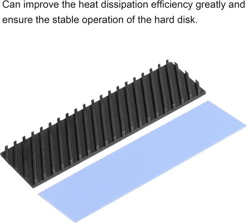 MECCANIXITY Copper Heatsink Coated Graphene 70x20x2mm with Thermal Pad and Rubber Ring for M.2 SSD PC, Laptop Cooler 1 Set in Kuwait
