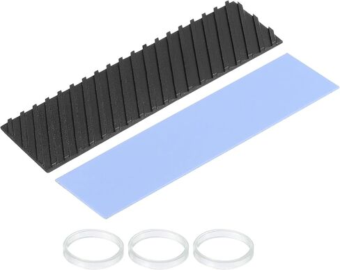 MECCANIXITY Copper Heatsink Coated Graphene 70x20x2mm with Thermal Pad and Rubber Ring for M.2 SSD PC, Laptop Cooler 1 Set in Kuwait