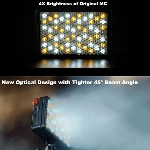 Aputure MC Pro RGBWW LED On Camera Video Light, Temperature 2000K-10000K Support Magnetic Attraction IP65 Protection 15 Built-in Light Effects and App Control in Saudi Arabia