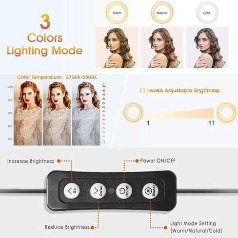 SALTOUSA Video Conference Lighting Kit,6.3 inch Selfie Ring Light,Video Conferencing,Remote Working,Zoom Call Lighting,Self Broadcasting and Live Streaming,YouTube Video,TikTok,Black-A in Saudi Arabia