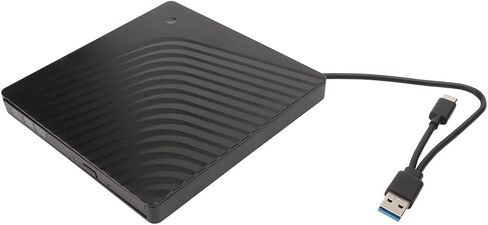 Heayzoki External DVD Drive Case, USB3.0 USB 2.0 High Speed 5Gbps Portable DVD Writer Drive Box, Removable External CD/DVD Player Case for Laptop for Windows for Linux for OS in Kuwait