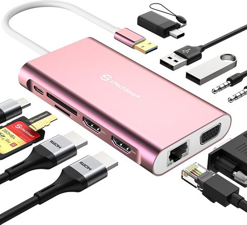 UtechSmart USB Docking Station, 11 in 1 USB C Dock Triple Display in Saudi Arabia
