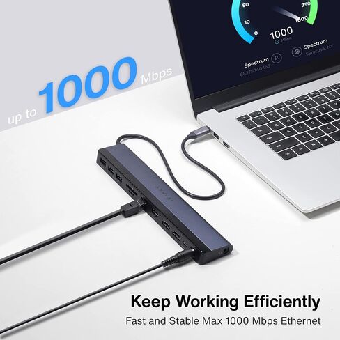 USB C Laptop Docking Station with 100W Power Adapter, iVANKY 12-in-1 85W PD Dock, Dual 4K HDMI Display Thunderbolt 3/4 Dock for Steam Deck, Dell, HP, Lenovo, Surface, etc, USB 3.0 in Kuwait