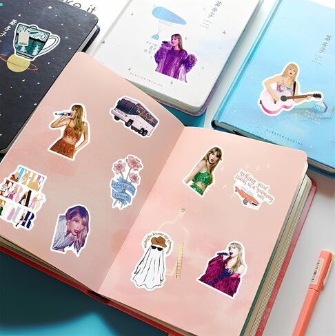Cool But Cute Y2K Stickers (55 Pieces) - Kawaii, Black & Pink Themed, Waterproof | Stickers for Kids, Girls, Teens, Laptop, Water Bottle, Bikes, Motorcycle Skateboards,Luggage, Phone Case in Kuwait