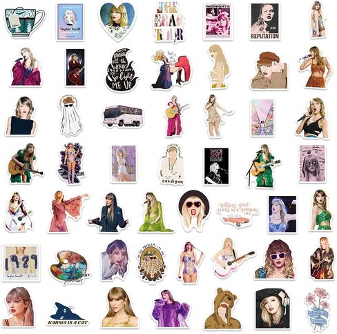 Cool But Cute Y2K Stickers (55 Pieces) - Kawaii, Black & Pink Themed, Waterproof | Stickers for Kids, Girls, Teens, Laptop, Water Bottle, Bikes, Motorcycle Skateboards,Luggage, Phone Case in Kuwait