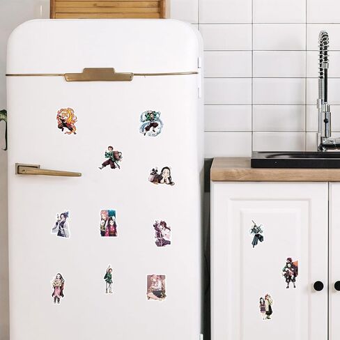 ملصقات Demon Slayer للأطفال والمراهقين، ملصقات كرتونية مقاومة للماء لأجهزة الكمبيوتر المحمول الخاصة بزجاجة المياه، ملصق جرافيتي للهاتف وحقيبة السفر (Demon S) in Kuwait