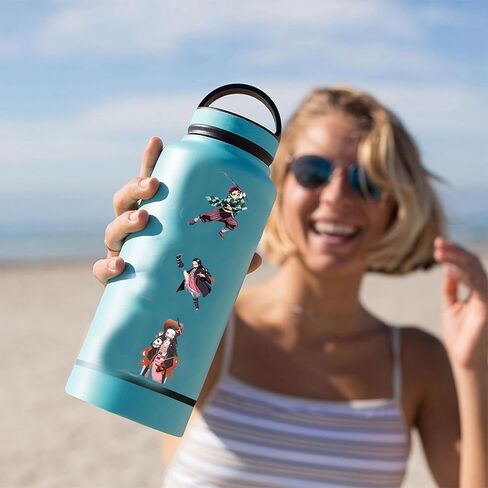 ملصقات Demon Slayer للأطفال والمراهقين، ملصقات كرتونية مقاومة للماء لأجهزة الكمبيوتر المحمول الخاصة بزجاجة المياه، ملصق جرافيتي للهاتف وحقيبة السفر (Demon S) in Kuwait