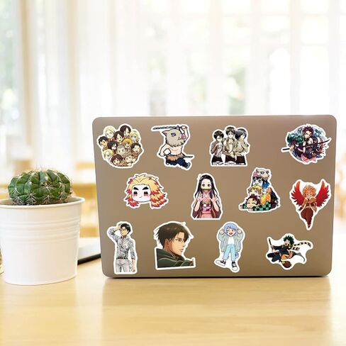 200 قطعة من ملصقات انيمي مقاومة للماء من الفينيل للابتوب وزجاجات المياه وزجاجات المياه ولوح التزلج والكمبيوتر والجوال للاطفال والمراهقين (200 قطعة من ملصقات الرسوم المتحركة) in Kuwait