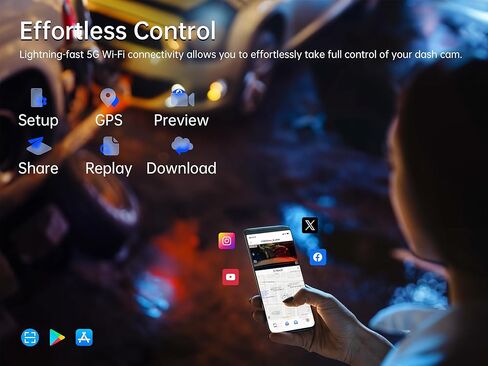 كاميرا مرآة الرؤية الخلفية Pelsee P12 Pro Max 4K+2.5K، كاميرا داش مرآة 12 بوصة مع كاميرا خلفية 2.5K، كاميرا داش أمامية وخلفية 5G Wi-Fi WDR للسيارات والشاحنات، رؤية ليلية، التحكم الصوتي، بطاقة 64 جيجابايت مجانية ونظام تحديد المواقع in Kuwait