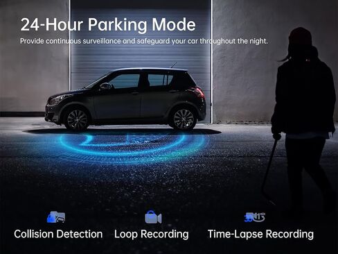 كاميرا مرآة الرؤية الخلفية Pelsee P12 Pro Max 4K+2.5K، كاميرا داش مرآة 12 بوصة مع كاميرا خلفية 2.5K، كاميرا داش أمامية وخلفية 5G Wi-Fi WDR للسيارات والشاحنات، رؤية ليلية، التحكم الصوتي، بطاقة 64 جيجابايت مجانية ونظام تحديد المواقع in Kuwait