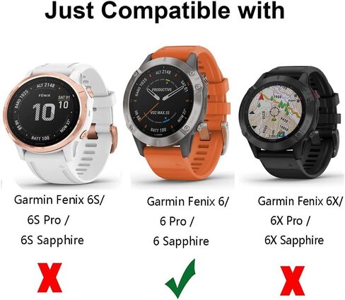 SHUAXI Watch Screen Protector (3+1Pack) Compatible for Garmin Fenix 6 pro/Fenix 6,Tempered Glass Film Anti-Scratch High Definition Full Coverage and Soft TPU Protective Case in Saudi Arabia