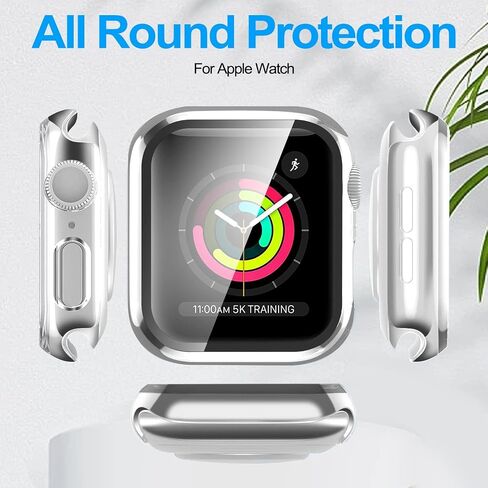 YMHML متوافق مع حافظة Apple Watch 42mm Series 3/2/1 مع واقي شاشة مدمج من الزجاج المقسى، غطاء صلب ممتص للصدمات رفيع بتغطية كاملة لملحقات iWatch in Kuwait