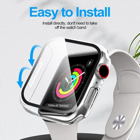 YMHML متوافق مع حافظة Apple Watch 42mm Series 3/2/1 مع واقي شاشة مدمج من الزجاج المقسى، غطاء صلب ممتص للصدمات رفيع بتغطية كاملة لملحقات iWatch in Kuwait