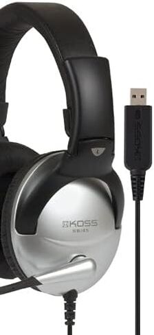 سماعة رأس ستيريو للوسائط المتعددة من كوس مع قابس USB (SB45 USB)، أحمر in Kuwait