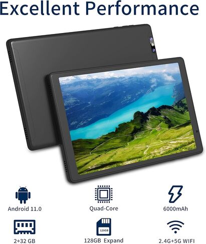 تيبوتا تابلت اندرويد 10 انش بذاكرة RAM 2GB وروم 32GB ومعالج رباعي النواة وكاميرا امامية 5.0MP وكاميرا خلفية 8.0MP واي فاي 5G وبطارية 6000mah هدية مثالية لعيد الحب in Kuwait