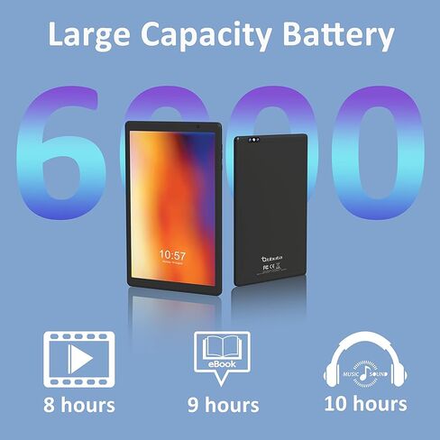 تيبوتا تابلت اندرويد 10 انش بذاكرة RAM 2GB وروم 32GB ومعالج رباعي النواة وكاميرا امامية 5.0MP وكاميرا خلفية 8.0MP واي فاي 5G وبطارية 6000mah هدية مثالية لعيد الحب in Kuwait