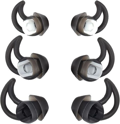 أغطية وسائد أذن بديلة من السيليكون من WKYMY متوافقة مع Bose QC20 QC20i SoundSport SIE2i IE2 IE3 أطراف أذن مطاطية 3 أزواج S M L in Kuwait