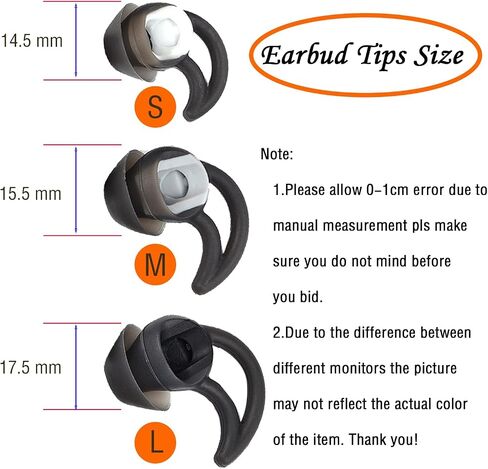 أغطية وسائد أذن بديلة من السيليكون من WKYMY متوافقة مع Bose QC20 QC20i SoundSport SIE2i IE2 IE3 أطراف أذن مطاطية 3 أزواج S M L in Kuwait
