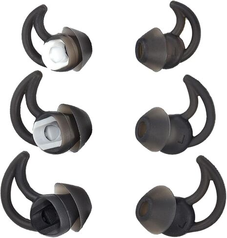 أغطية وسائد أذن بديلة من السيليكون من WKYMY متوافقة مع Bose QC20 QC20i SoundSport SIE2i IE2 IE3 أطراف أذن مطاطية 3 أزواج S M L in Kuwait