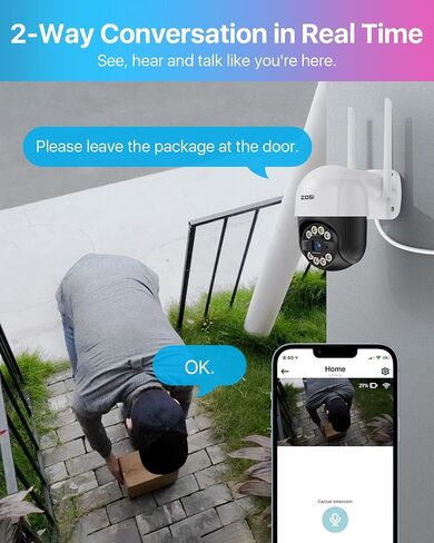 ZOSI 4K PoE Security Camera System with Person Vehicle Detection,8 Ports 16CH 8MP NVR with 2TB HDD,8pcs 4K Outdoor Indoor PoE IP Cameras,Night Vision,Spotlight Siren,2 Way Audio,for 24/7 Recording in Saudi Arabia
