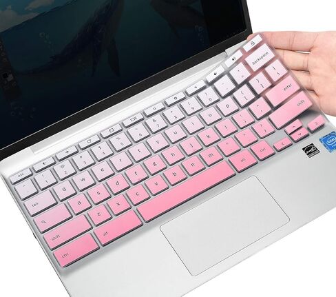 غطاء لوحة المفاتيح CaseBuy لجهاز HP x360 14 بوصة Chromebook 14a-ne0013dx، Chromebook 14-db/ca/ak/DA 14B-CA 14a-na Series، Chromebook 11 11A-NB0013DX/G7 EE/G6 EE/G2/G3/G4/ G5 11.6 بوصة، وردي متدرج in Kuwait