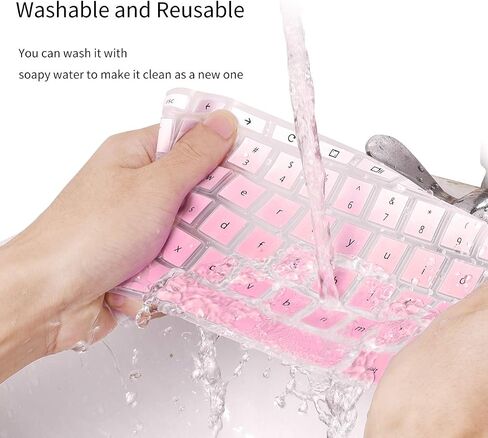 CaseBuy Keyboard Cover for HP 14 inch Chromebook 14a-na0026nr 14a-ne0013dx, Chromebook 14-db/ca/ak/DA 14B-CA 14a-na Series, Chromebook 11 11A-NB0013DX/G7 EE/G6 EE/G2/G3/G4/G5 11.6 inch, Ombre Pink in Kuwait