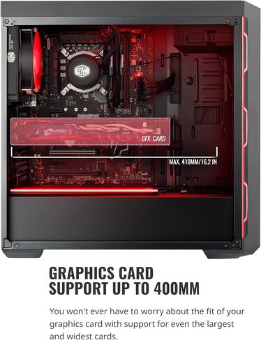 Cooler Master MasterBox Lite 3.1 Micro-ATX Tower with Front Dark Mirror Panel, 3 Customize Color Trims & Transparent Acrylic Side Panel (MCW-L3B3-KANN-01) in Kuwait