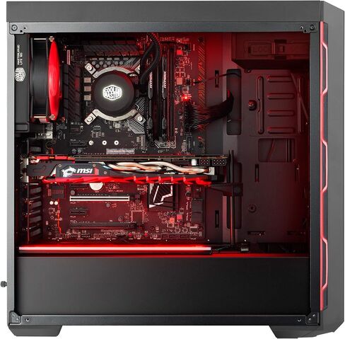 Cooler Master MasterBox Lite 3.1 Micro-ATX Tower with Front Dark Mirror Panel, 3 Customize Color Trims & Transparent Acrylic Side Panel (MCW-L3B3-KANN-01) in Kuwait