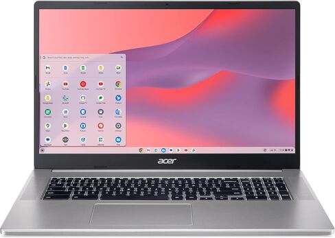 Acer Chromebook 317 CB317-1H-C6RK Laptop | Intel Celeron N4500 | 17.3" Full HD IPS Display | 4GB LPDDR4X | 128GB eMMC | Intel Wireless Wi-Fi 6 AX201 802.11ax | Chrome OS, Silver in Saudi Arabia