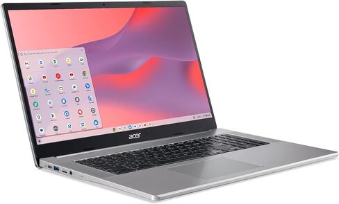 Acer Chromebook 317 CB317-1H-C6RK Laptop | Intel Celeron N4500 | 17.3" Full HD IPS Display | 4GB LPDDR4X | 128GB eMMC | Intel Wireless Wi-Fi 6 AX201 802.11ax | Chrome OS, Silver in Saudi Arabia