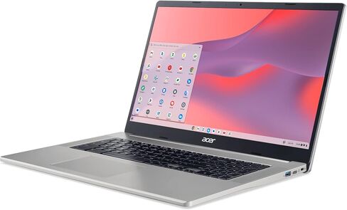 Acer Chromebook 317 CB317-1H-C6RK Laptop | Intel Celeron N4500 | 17.3" Full HD IPS Display | 4GB LPDDR4X | 128GB eMMC | Intel Wireless Wi-Fi 6 AX201 802.11ax | Chrome OS, Silver in Saudi Arabia