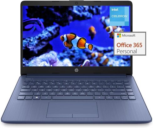 HP Stream 14-inch Laptop for Student and Business - Intel Quad-Core Processor, 16GB RAM, 320GB Storage (64GB eMMC + 256GB Card), 1-Year Office 365, Webcam, 11H Long Battery Life, Wi-Fi, Win11 H in S in Saudi Arabia