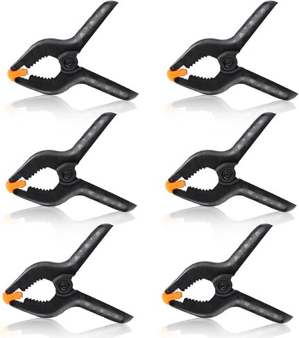 Hpusn خلفية الربيع المشابك 6 حزمة، 4.5 بوصة مقاطع الثقيلة لحامل الخلفيات، خلفيات استوديو الصور الورقية، خلفية الموسلين، قماش in Kuwait